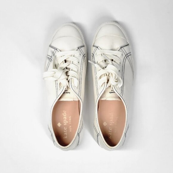 KATE SPADE tommi canvas sneakers Sz 8.5 NEW - Picture 4 of 8